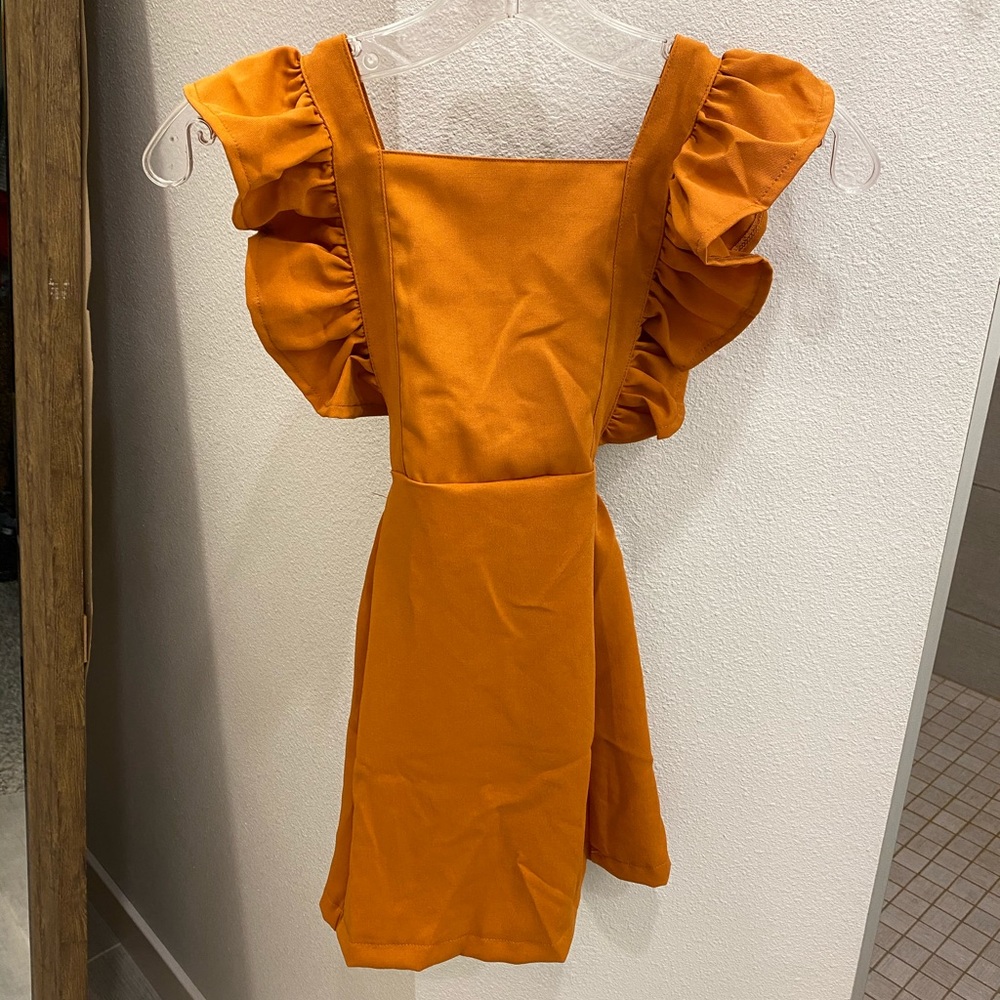 Victoria Ruffle Back Suspender Dress